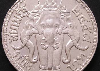 Tajlandia 1 baht 1917 - SREBRO - król Rama VI