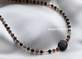 Naszyjnik amulet ochrony czarny turmalin handmade