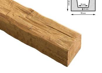Belka Rustykalna Ciosana 9x6 cm JASNY DĄB