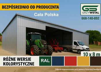 Ocynk Garaż Blaszany - Wiata na Maszyny - Konstrukcja – GRZYWSTAL