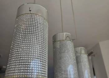 Lampa wisząca srebrna 3xE27