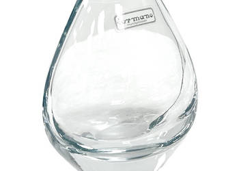 Szklany Wazon ręcznie formowany, Minimalistyczny Design Formano Niemcy 1980