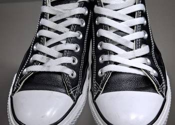 Converse 42 All Star skórzane trampki czarne
