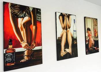 3 nowe obrazy 80x50cm Jack Daniels whiskey whisky - zestaw