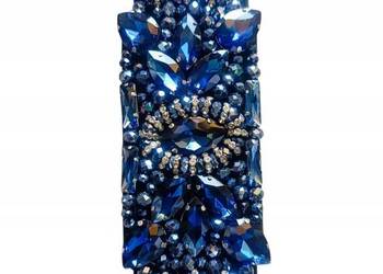 Pasek Damski-GUMA OZDOBNA BIŻUTERIA /cekiny /kamienie