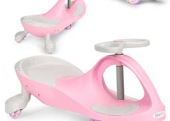 Jeździk grawitacyjny pojazd dla dzieci koła LED różowy ECOTOYS