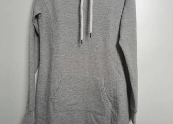 Sukienka typu homewear z kieszenią kangur szara S oversize