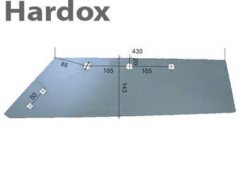 Lemiesz 300ha! HARDOX 3334057/L M24WL części do pługa LEMKEN