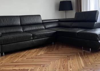 Skórzany naroznik z funkcja spania