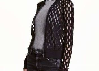 czarny sweter cardigan H&M xs 34 bluzka kurtka plaża
