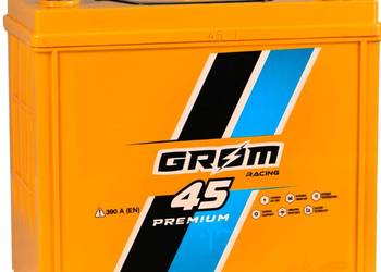 AKUMULATOR 45Ah 390A GROM RACING JAPAN L+ PŁOCK CHOPINA 1 DARMOWA DOSTAWA
