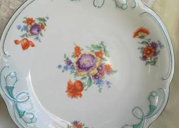 Antyk porcelana patera talerz Schumann 30cm. Pastelowe cudo