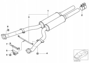 BMW E65 E66 735i 745i Rury wydechowe z tłumikiem wstępnym 1810 7519029