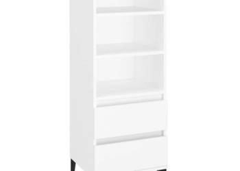 vidaXL Wysoka szafka, biała, 40x36x110 cm（SKU:821244）