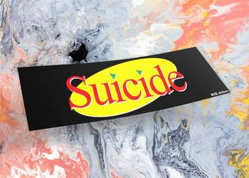Naklejka SUICIDE 12 x 4 cm drift slap jdm japan #2