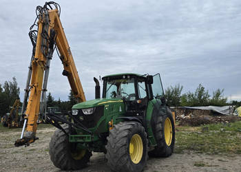 Ciągnik JOHN DEERE 6150M + herder kosiarka na wysięgu MB513s 10m do koszen…