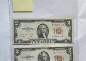 O nr 9 – USA 2 Dollars 1953 – Red Seal – 2 banknoty