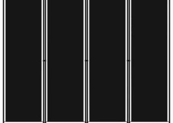 vidaXL Parawan 4-panelowy, czarny, 200 x 180 cm(SKU:320722)