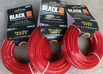 ŻYŁKA do podkaszarki kwadratowa 3mm 15m BLACK