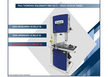 Piła Taśmowa Holzkraft HBS 513 S - Teraz jeszcze taniej!