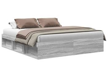 vidaXL Rama łóżka, szary dąb sonoma, 180x200 cm(SKU:3203885)