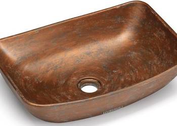 Umywalka 50 cm VIRGO BASIC – AGED METAL, miedziany i niebies