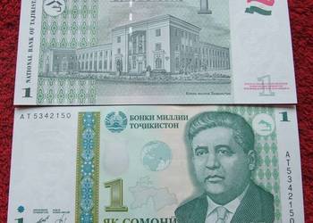 TADŻYKISTAN 1 SOMONI Kolekcjonerski Banknot - 1 sztuka UNC
