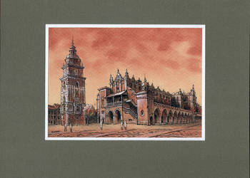 Grafika „Kraków. Sukiennice”
