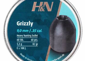 10x  Śrut diabolo H&N Grizzly 9 mm 60 szt