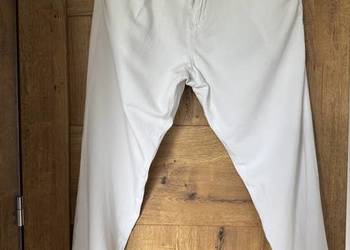 Spodnie męskie 32/32 Carry men’s lniane z kieszeniami białe chinosy casual