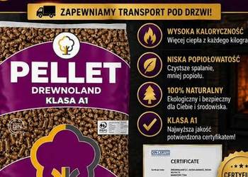 Pelett klasy A1 z certyfikatem zapewnoamy dostawe pod dom