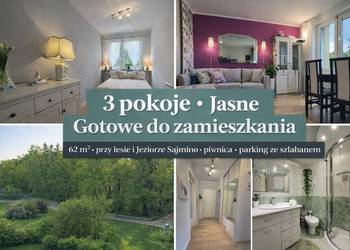 Mieszkanie 3 pokoje plaża las jezioro