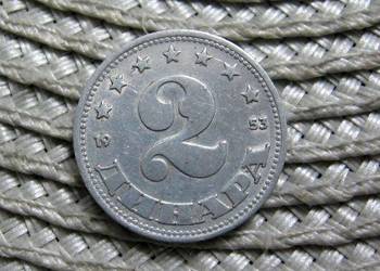 Jugosławia 2 Dinary 1953r