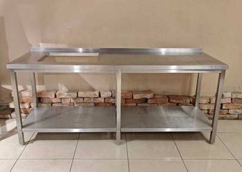 Stół gastronomiczny Dora Metal 200x70 z otworem pod indukcję