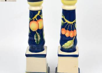 Komplet 2 ceramiczne świeczniki w żywej kolorystyce