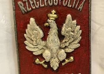 TABLICA Z GODŁEM RZECZYPOSPOLITEJ POLSKIEJ – ŻELIWO
