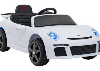 RUF CTR3 Biały – Auto na Akumulator 12V 9Ah, 2x35W, LED, Ekoskóra, Pilot 2.