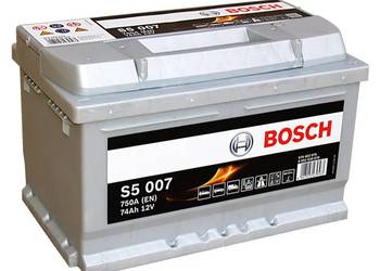 Akumulator 74Ah 750A Bosch  EN S5007 PRAWY PLUS