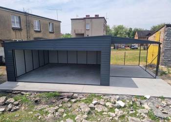Garaż Blaszany GRAFITOWY Wiata , Hala , Blaszak , Garaże  -  GRZYWSTAL