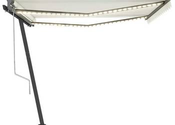 vidaXL Automatycznie zwijana markiza, LED i czujnik wiatru,(SKU:3069752)