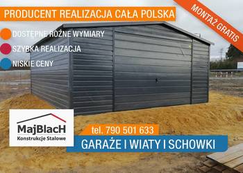 Typowy Garaż Blaszany GRAFITOWY – Blaszak - Garaże Blaszane – Maj-Blach