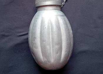 Stara wojskowa manierka aluminiowa, Olkusz, 1950 r.
