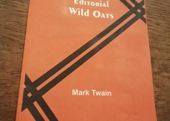 Editorial wild oats. Twain. Po angielsku!
