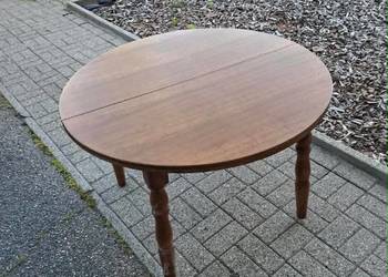 Mebel, Antyk,drewniany stół wykonany z jednolitego litego drewna.