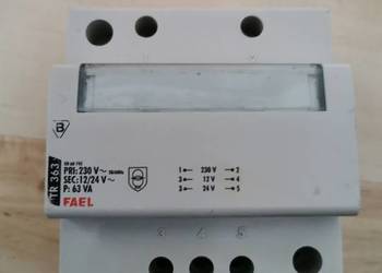 Transformator bezpieczeństwa modułowy 230/12/24V 63VA TR363 FAEL