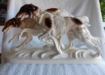 figurka psów "borzol" K Katzhutte z lat 60/70 46 cm 984 Fiaf figurka psów "borzol" K Katzhutte z lat 60/70 46 cm 984 Fiaf