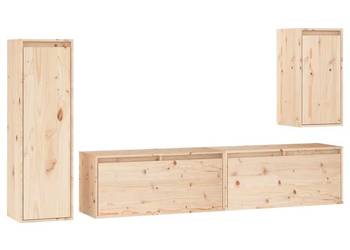 vidaXL Szafki pod TV, 4 szt., lite drewno sosnowe(SKU:3100229)