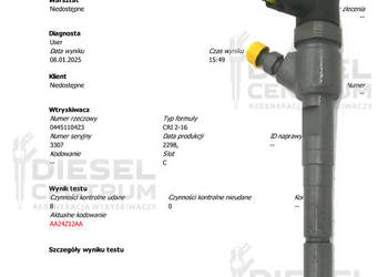 WTRYSKIWACZ 0445110423 OPEL INSIGNIA ZAFIRA