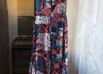 Nowa kolorowa sukienka bez rękawów r. 38 Marks & Spencer