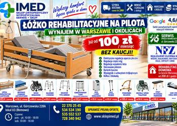 Łóżko Rehabilitacyjne na Pilota – Wynajem Warszawa od 100 zł BEZ KAUCJI
